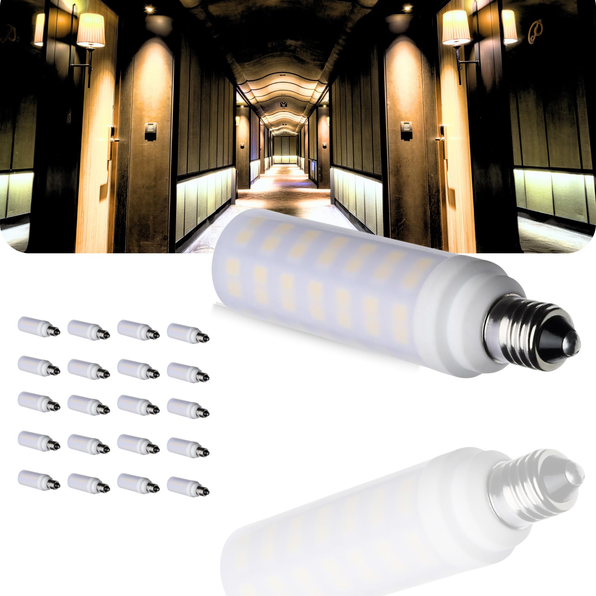 Satco 6 5W T6 LED Mini Candelabra Bulb Frost Finish 5000K Natural Light 120 Volt Residential Commercial Indoor