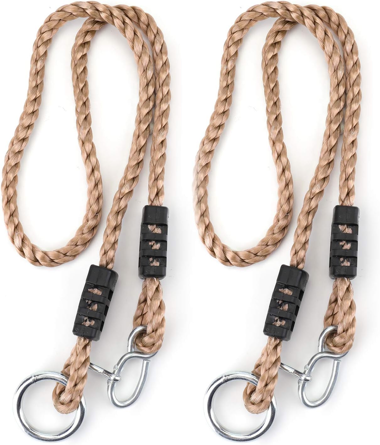 Edelstahl-Schaukelkette Mit Karabiner - 5m Kette Für Hängesessel, Schaukeln, Boxsack - Schwarz, Robust Für Innen & Außen