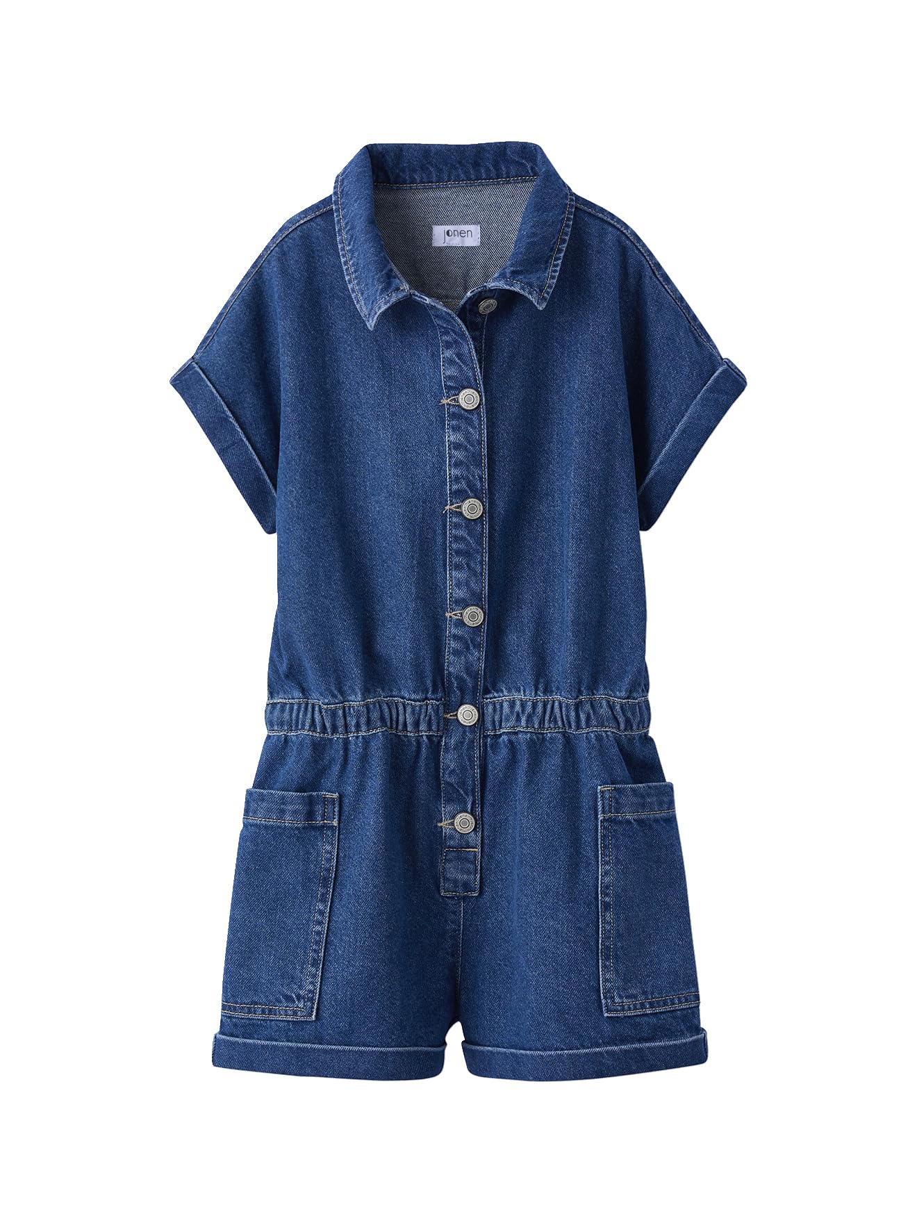 Kurzer Mädchen Jumpsuit aus Denim