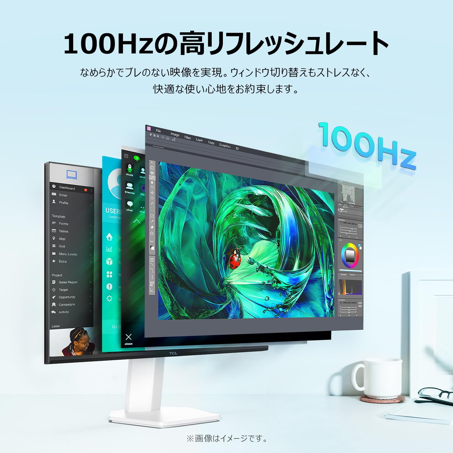 TCL Mini LED モニター 24インチ 24G54 FHD 広色域 液晶 非光沢 DisplayHDR 450nits/コントラスト比3000:1/ローカルディミング/ブルーライト軽減/目保護/VAパネル フレームレス/HDMIケーブル付き/VESA対応 ゲーミングモニター/G54シリーズ - 4