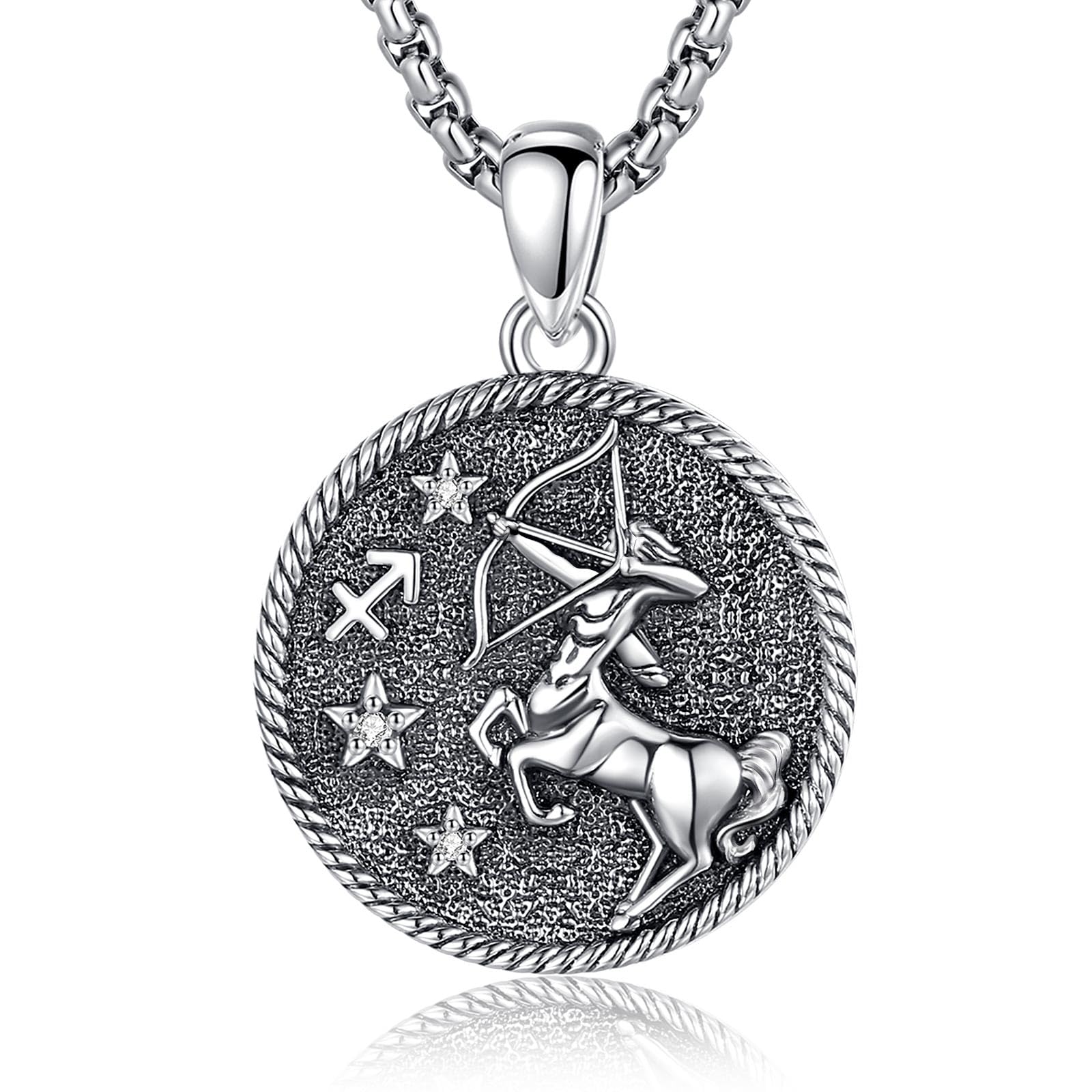 AEONSLOVE Collana Zodiaco Sagittario in Rame Argentato