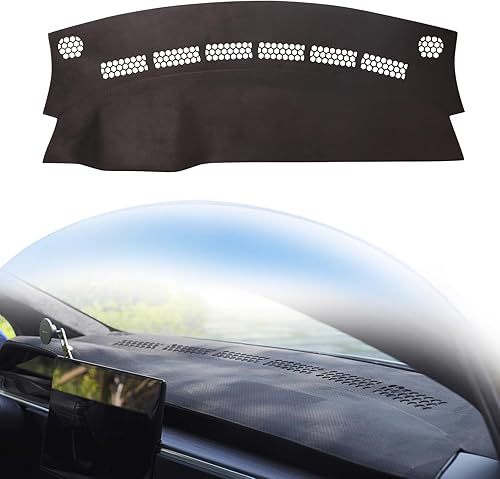 TSLAUCAY Cubierta completa para tablero modelo X 2024-2022, 1 alfombrilla de gamuza modelo X para tablero 3D para evitar el Vertigo Modelo X con