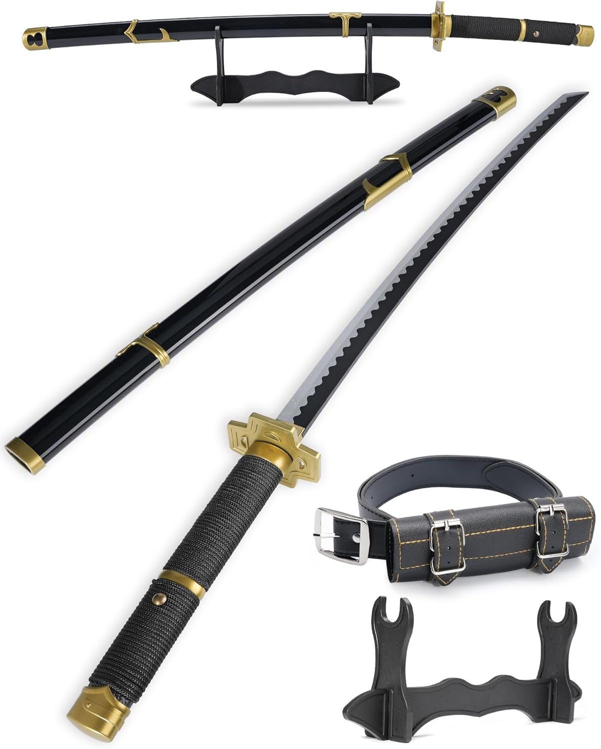 Cold Blade Toy Sword - 41 inches Toy Katana Replica with Holster Belt and Display Stand - Sword with Authentic Design Yubashiri