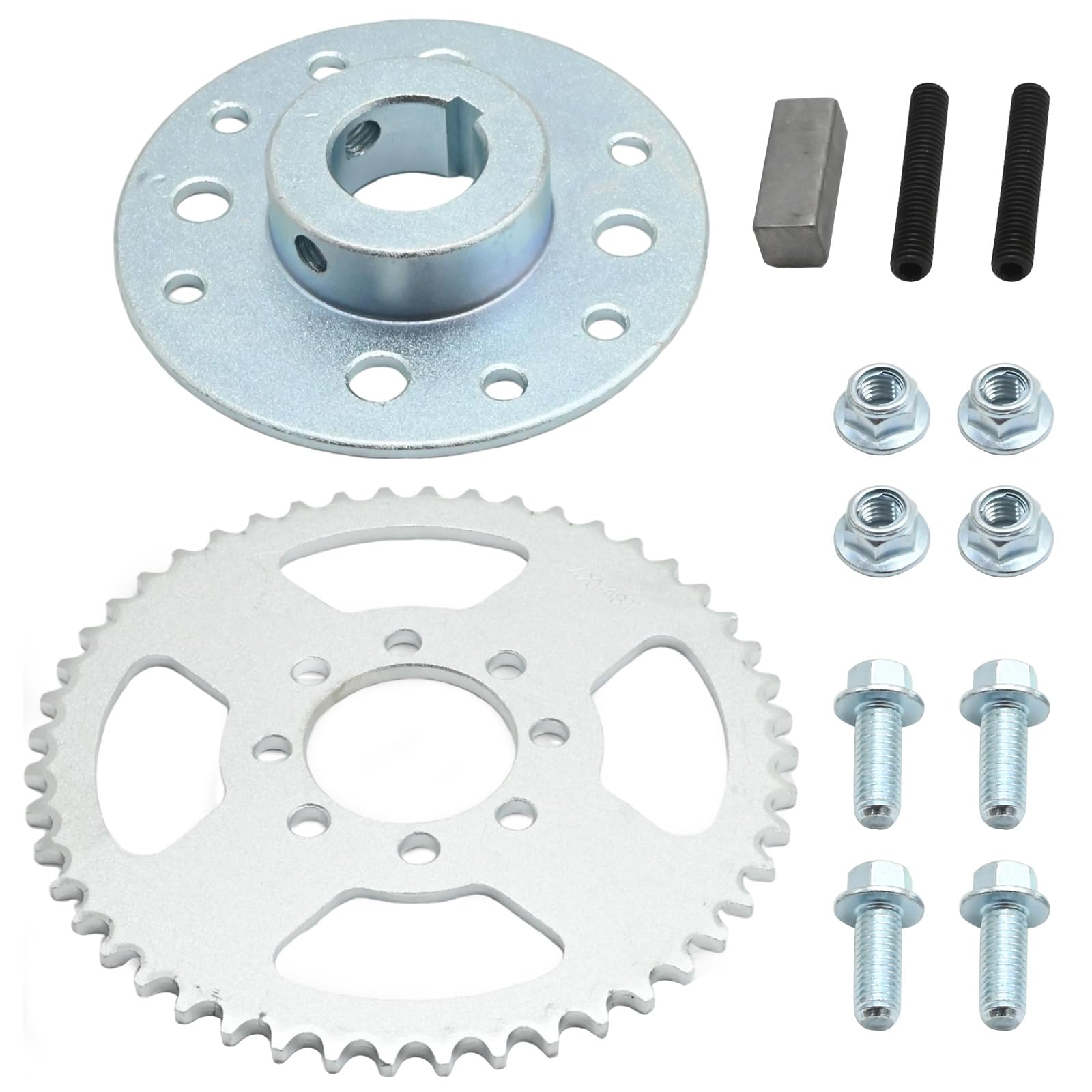 Piñón trasero resistente 40 41 420 48T con ranura de 1/4 pulgadas y buje de kart de 1 pulgada, repuesto para motor Predator 212cc 196cc 6.5hp piezas de accesorios para Go Kart Cart