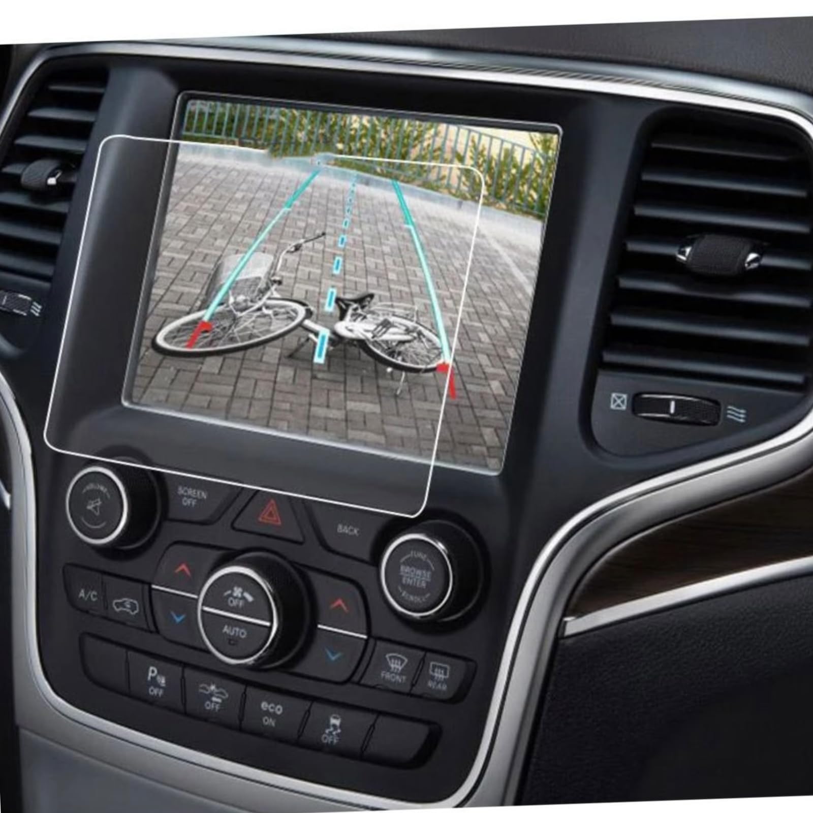Vidrio protector de navegación 8.4" para aventuras en Jeep Compass y Renegade 4