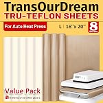 TransOurDream Iron on Heat Transfer Paper for Light T Shirts (10 Sheets 8.5x11, 3.0) Printable HTV Heat Transfer Vinyl for Inkjet & LaserJet Printer Iron On transfers for T Shirts (TRANS-L3-1-10) | transfer paper for fabrics,works for inkjet and lase