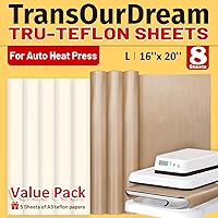 Vista 12 de TransOurDream Paquete de 3 hojas de teflón de PTFE tamaño S de 8.5 x 11 pulgadas para mini prensa de calor, resistente al calor, papel