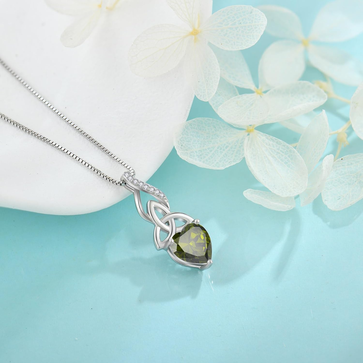 Infinity Celtic Knot Necklace for Women 925 Sterling Silver Irish Necklace Birthstone Jewelry Gifts for Her - Image 4