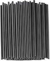 Vista 8 de 100 unidades de pajitas cortas biodegradables para cóctel en negro - 13 cm pajitas compostables desechables de PLA a base de plantas para bar