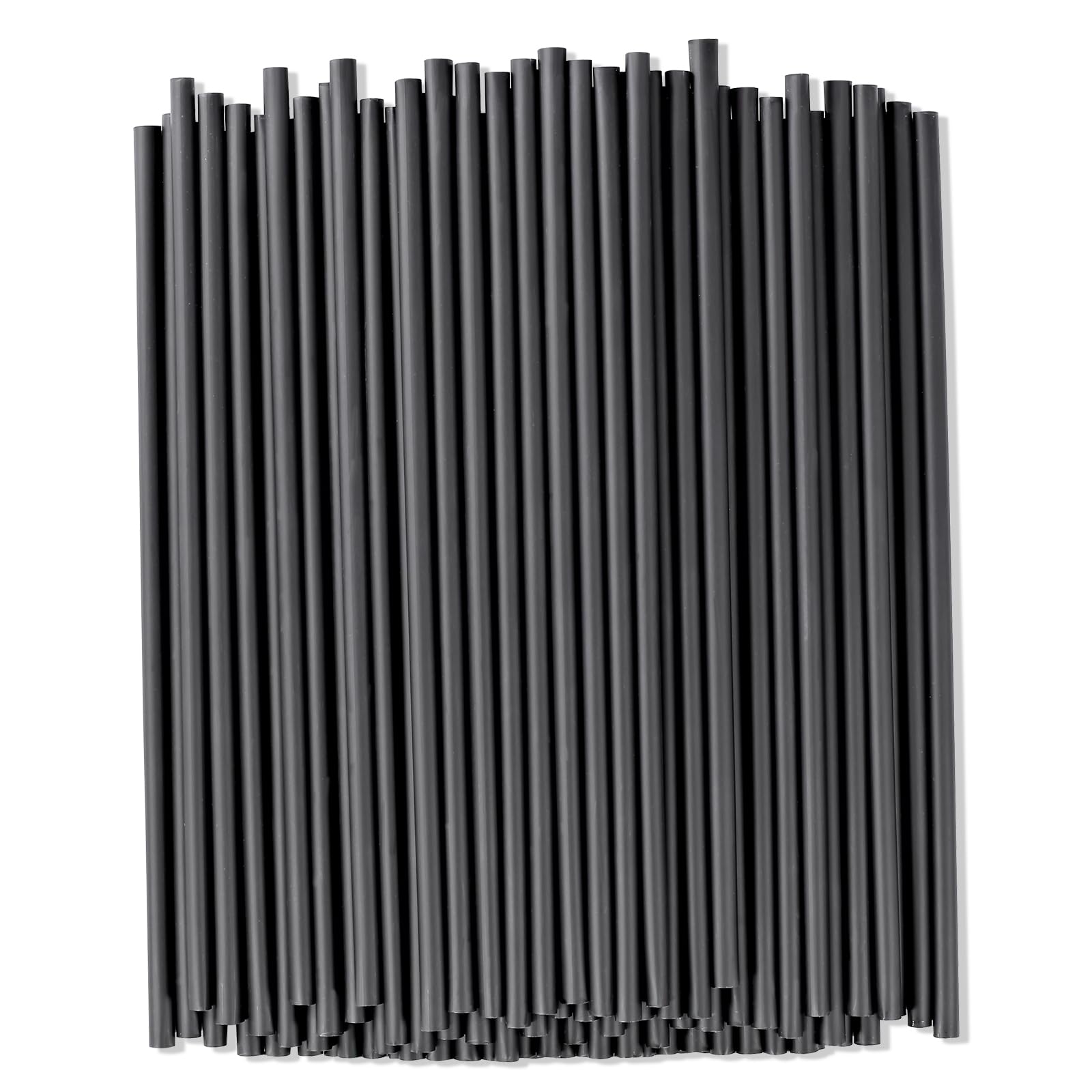 Photo 1 of [100 Pcs] Black Biodegradable Disposable Cocktail Straws - 8.26 Inch Compostable PLA Plant Based Drinking Straws for Whiskey Bar Club Cocktail Cold Drinks