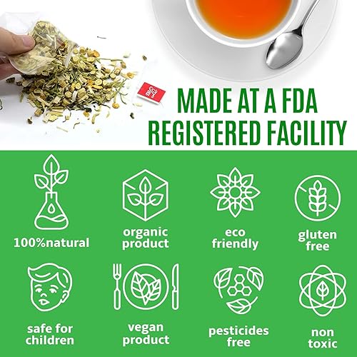 Miniatura 3 de 10-Day Organic Lung Detox Tea for Respiratory Support,