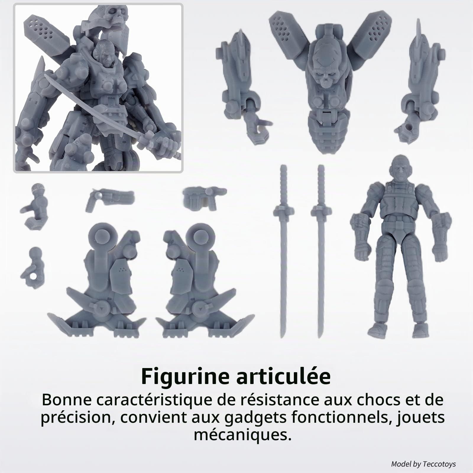 Chitu Systems Conjure Résine Rigide avec Propriétés d’Ingénierie pour l’Impression 3D en Résine de Gadgets Fonctionnels, Faible Rétrécissement pour Figurine Articulée LCD 3D (bleu clair, 2000g)
