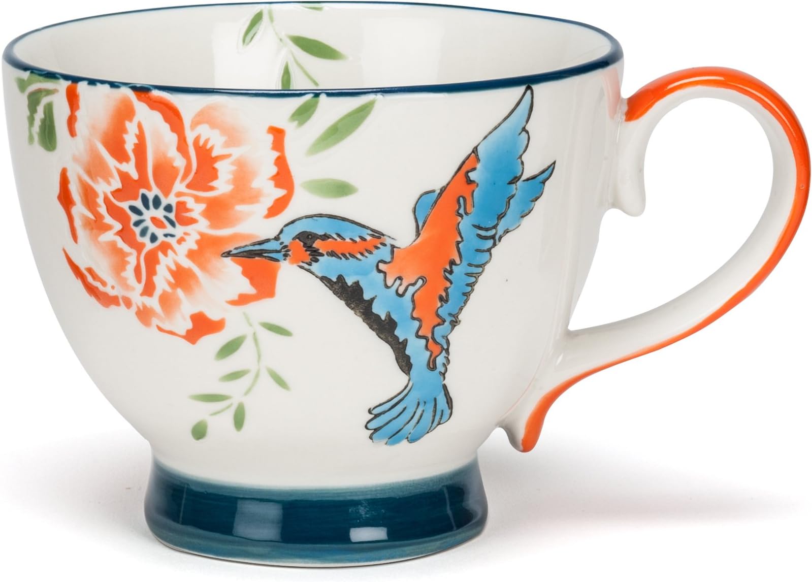 Abbott Collection Stoneware Hummingbird Cup w/ Handle