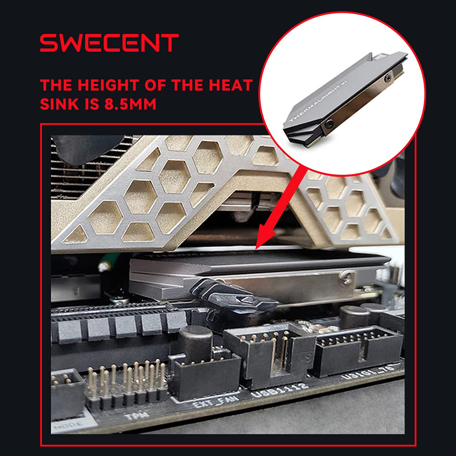 Buy SWECENT M.2 Heatsink NVME 2280 SSD Heat Sink Support Single Double