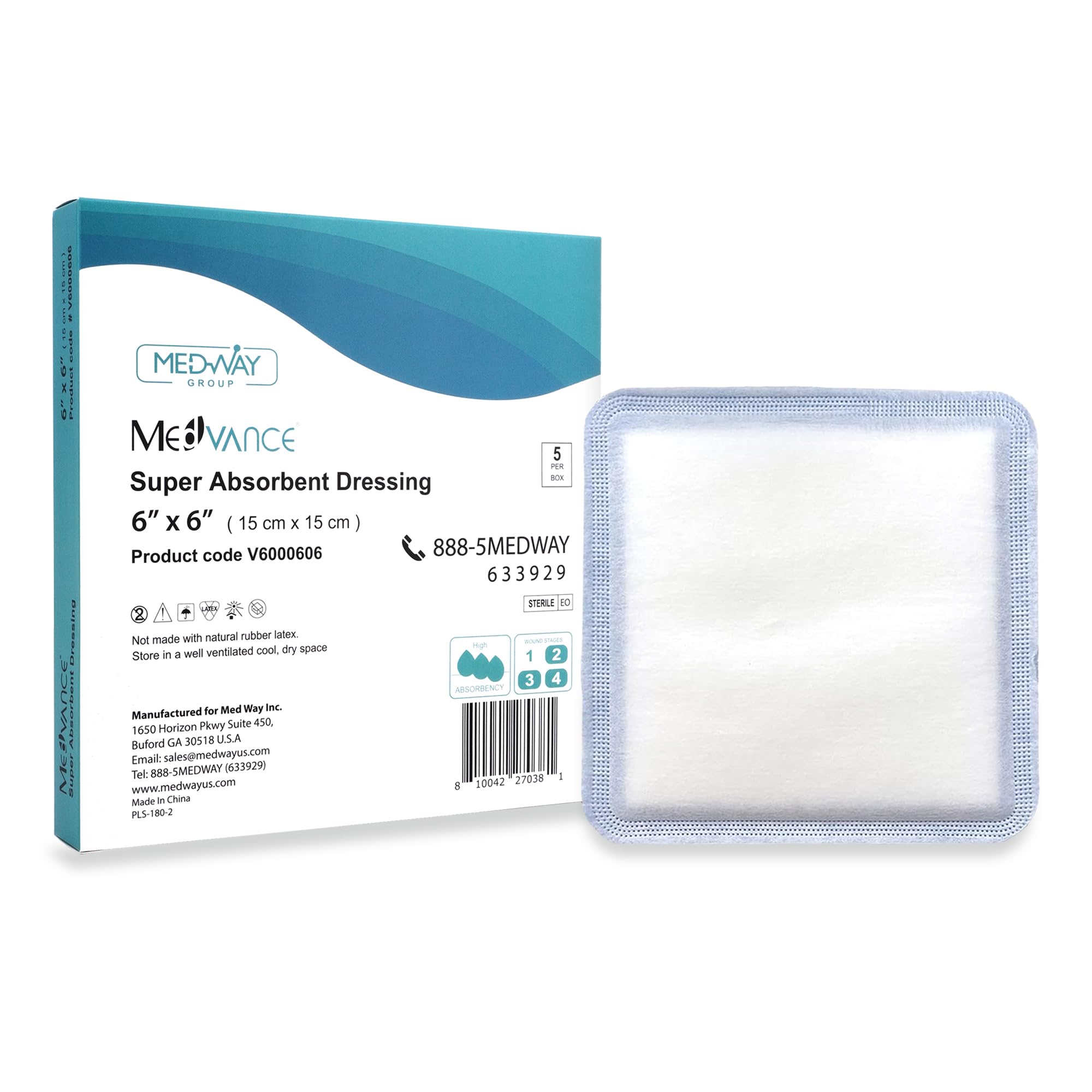 MedVance Super Absorbent Wound Dressing, Non-Adhesive Pads, 6"x6" Box of 10 — Amazon image 12