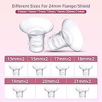 Vista 4 de Insertos de brida 13mm 15mm para Medela, pantallas/bridas Spectra de 24mm, compatibles con TSRETE, CPPSLEE, sacaleches ponibles Momcozy