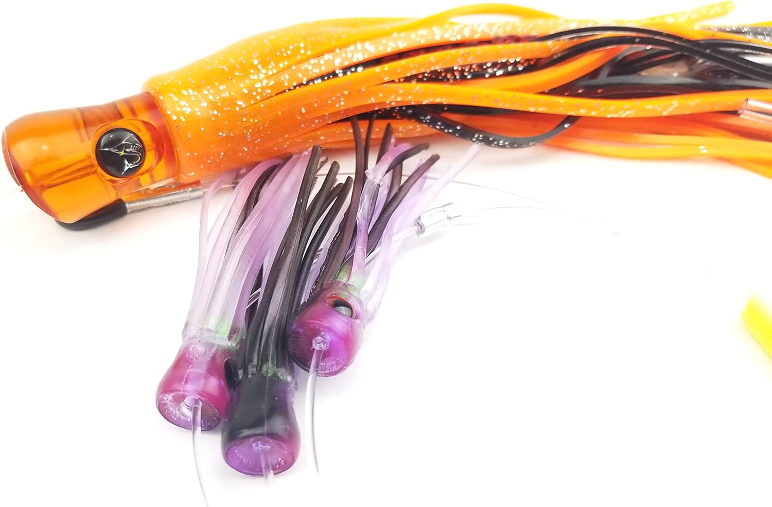 Lobo Lures Skipjack Huybrid & Squidnation Slammer Purple and Orange Crush Tuna Slayer Daisy Chain USA Made
