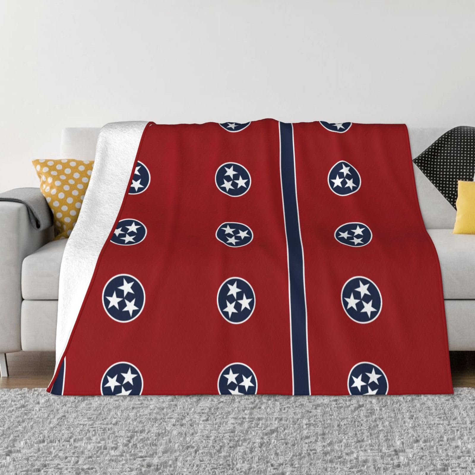 Couverture micro-polaire Tennessee douce flanelle pliante pour lit