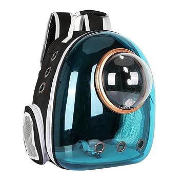 Aswadh Pet Carrier Backpack Capsule Travel Dog Cat Bag Breathable Astronaut Blue