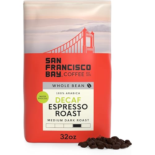San Francisco Bay Coffee DECAF Espresso Roast Whole Bean Coffee, 2 lb bag