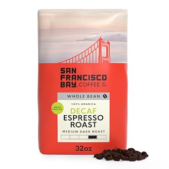 San Francisco Bay Coffee DECAF Espresso Roast Whole Bean Coffee, 2 lb bag