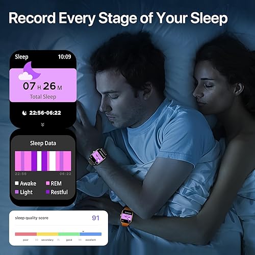 Miniatura 5 de Reloj inteligente para mujeres/hombres, reloj inteligente HD de 2.01 pulgadas con llamada Bluetooth, más de 100 modos deportivos, monitoreo del