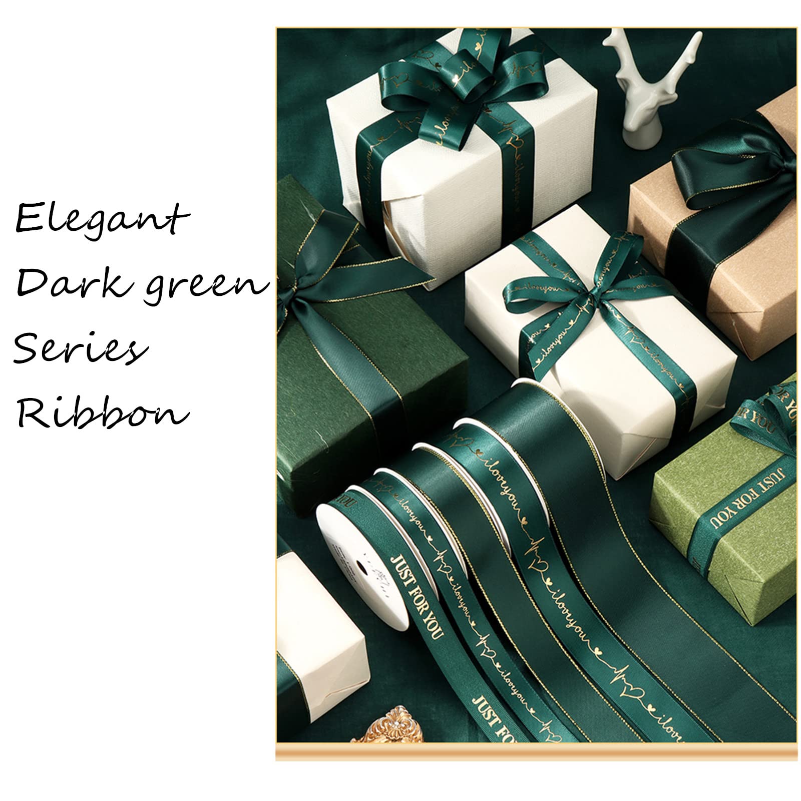 Gift Wrapping Ribbon 1 Inch Teal Green Satin Ribbon - 25 Yard Roll For ...