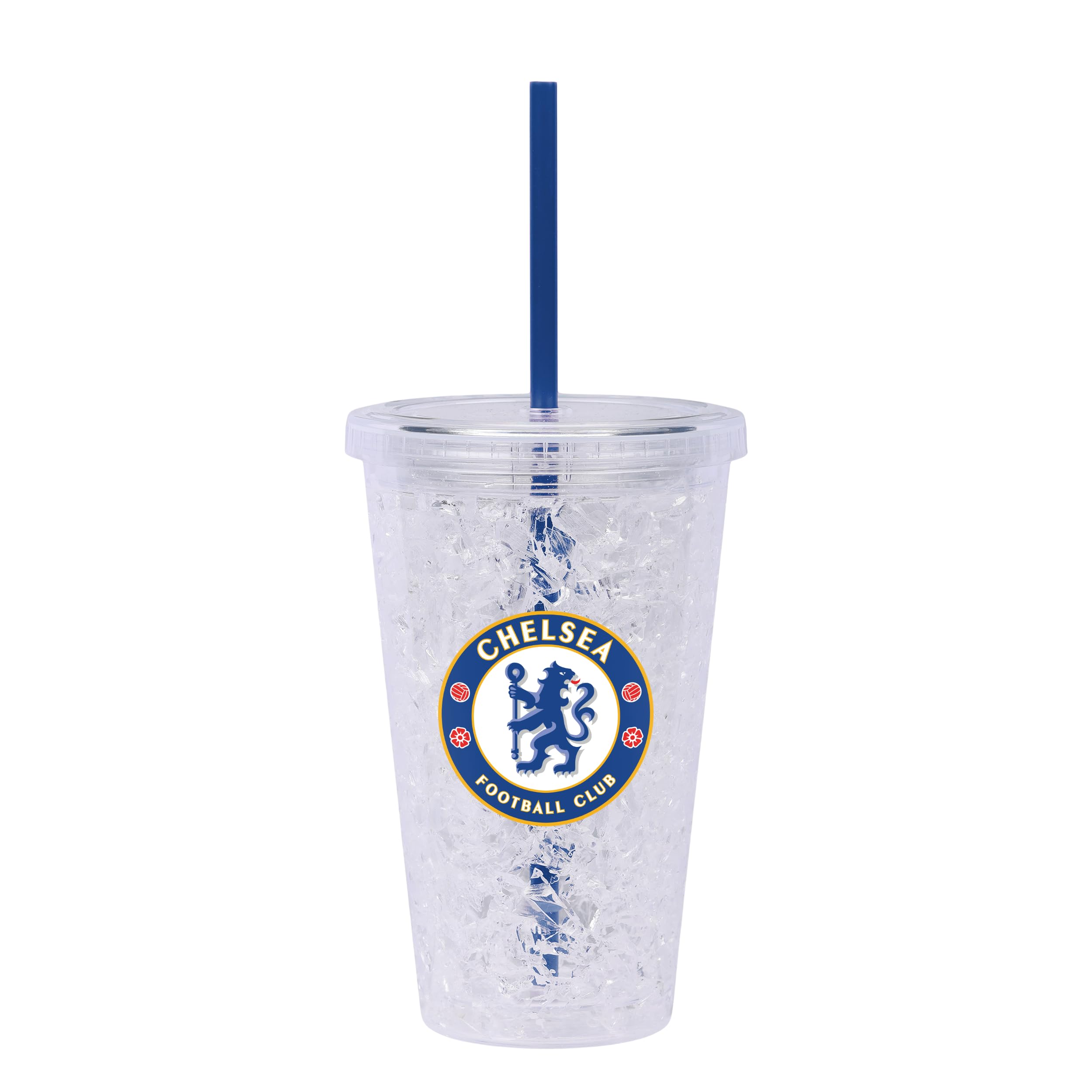 FOCO Officially Licensed Chelsea FC 450 mL Freezer Tumbler With Straw