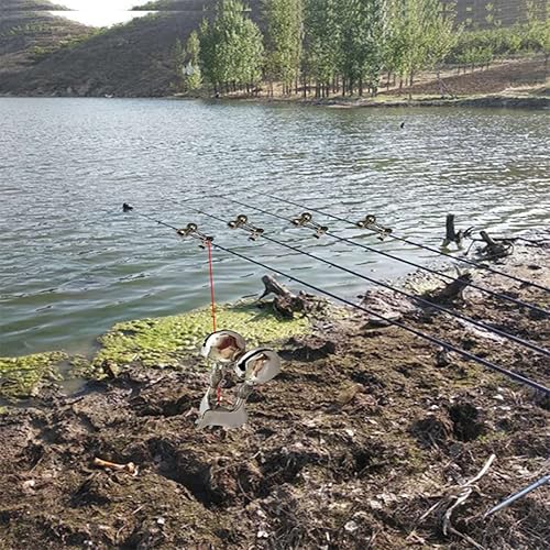 Miniatura 6 de 5 campanas de remache con abrazadera de hierro, alarma de pesca, alarma de caña de pescar de noche de mar.