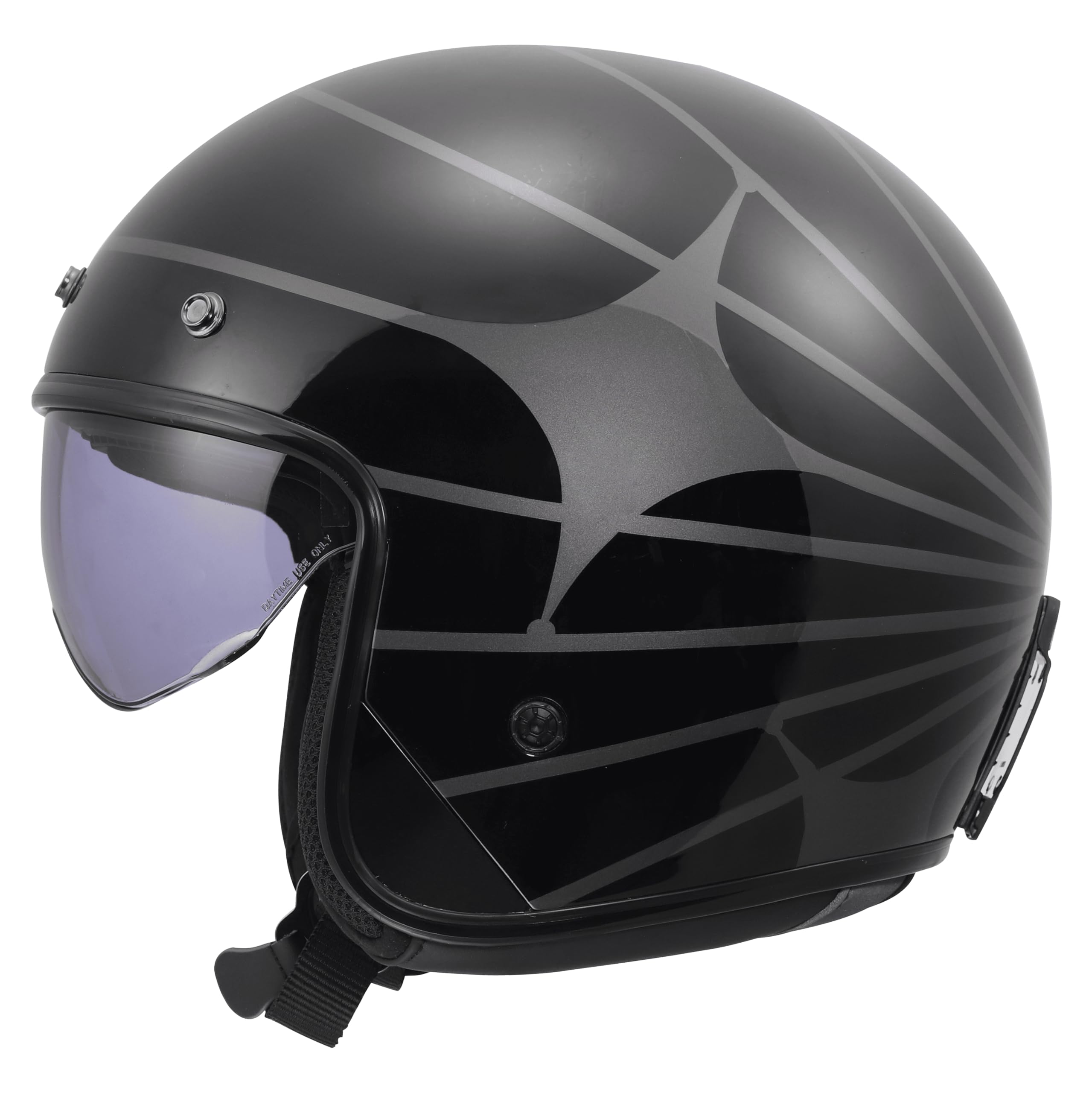 LS2, Casque Moto Jet BOB II COSMIC Black Grey, XS