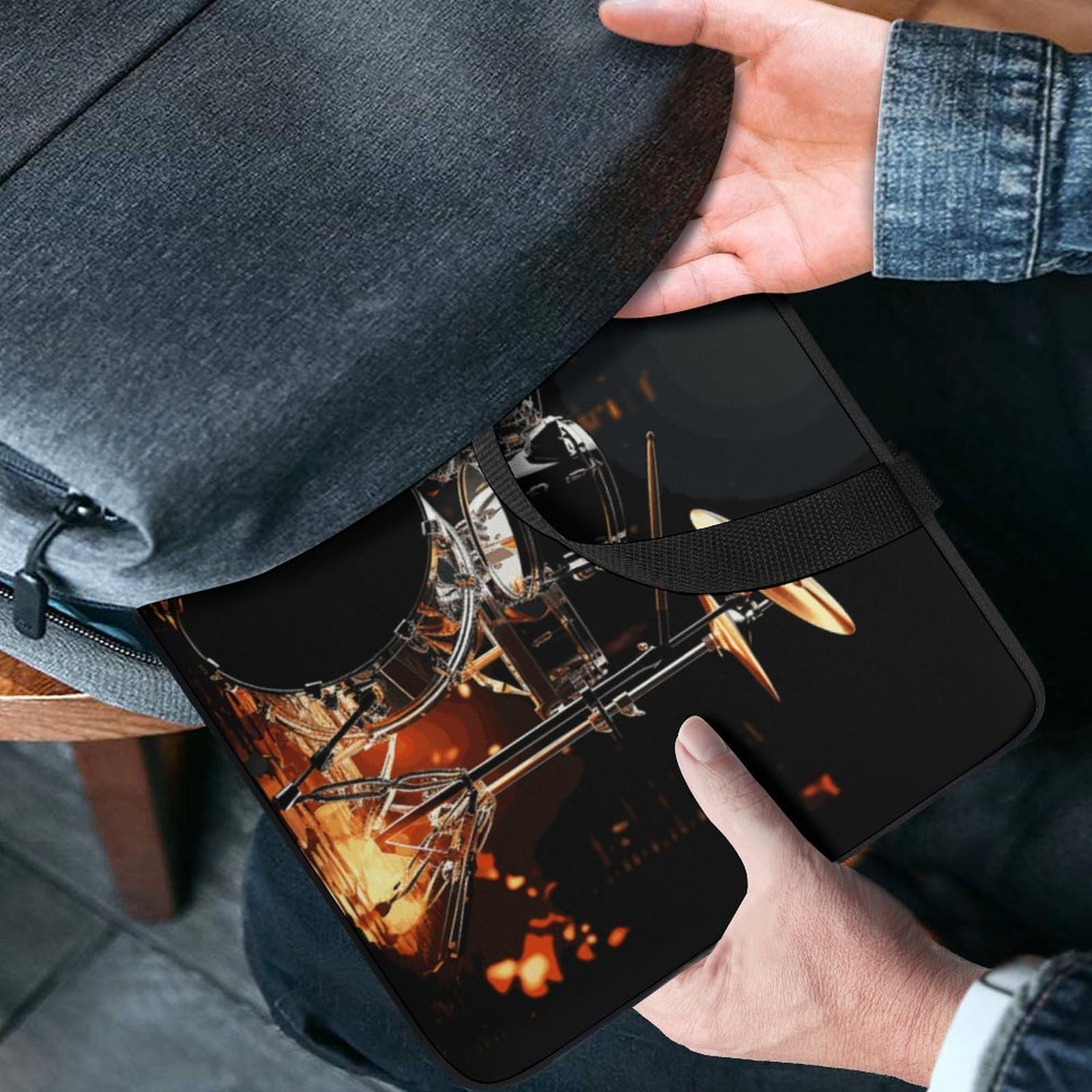 Housse pour ordinateur portable de batteur - Ultra fine - Étanche - Avec dragonne