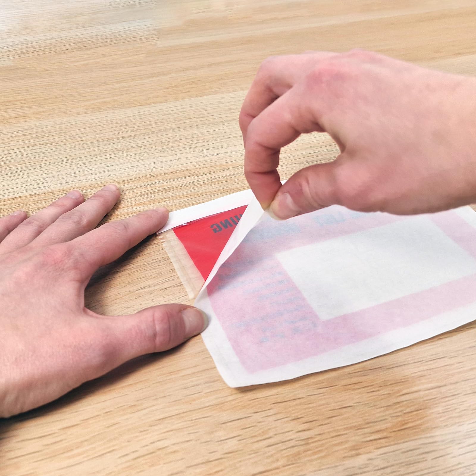 versando 50 Lieferscheintaschen C6 selbstklebend Dokumententaschen Begleitpapiertaschen rot/schwarz bedruckt Lieferschein/Rechnung