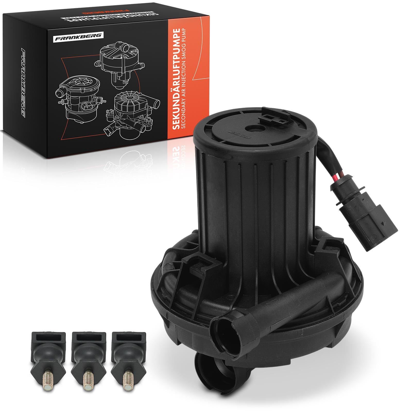 Frankberg Bomba de aire secundaria 2 Polos Compatible con A4 8D2 1.6L A3 8L1 1.6L A3 Sportback 8PA 1.6L A4 8D2 1.8L A3 8L1 1.8L Replace# 06A959253E