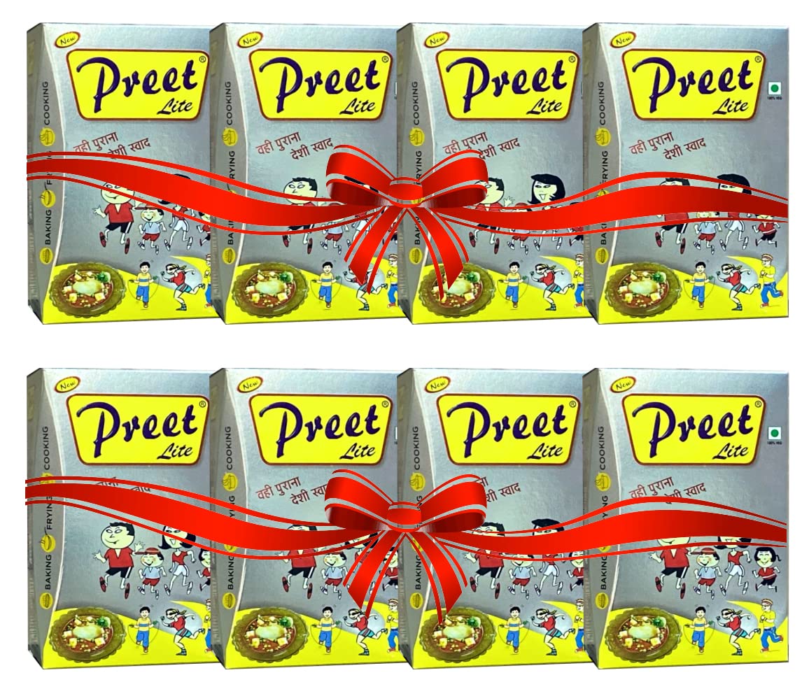 Preet Lite Cooking Medium Tetra Half Litre Combo Pack for 8 Pcs (4 Litre)