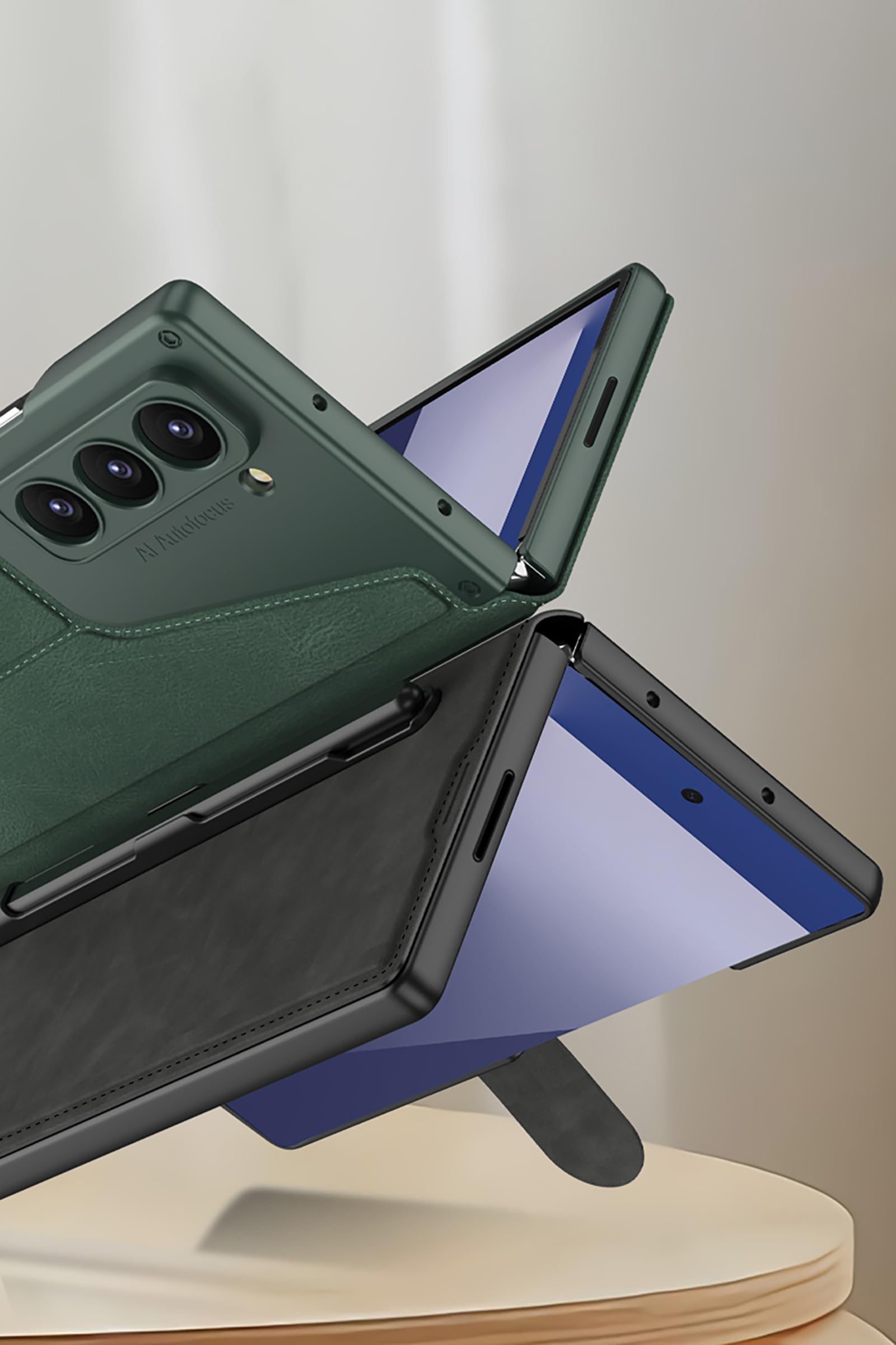 Etui do Galaxy Z Fold7 5G, all-inclusive składane etui z otworem na długopis i zapięciem magnetycznym, kompatybilne z Samsung Galaxy Z Fold7 5G, czarne 2