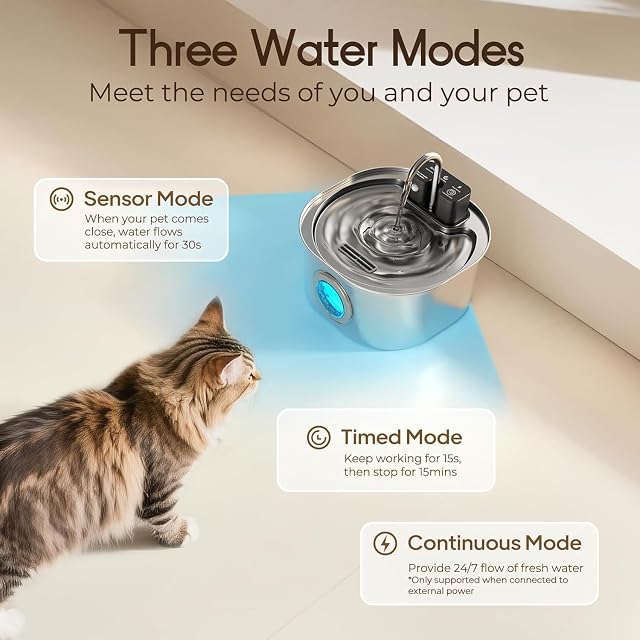 Foto 5 de 6 de Filtro de repuesto para fuente de agua inalámbrica Voluas 309B para gatos de 3,2 l