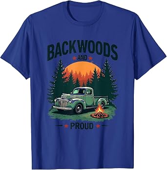 Backwoods and Proud Mens Country Design T-Shirt