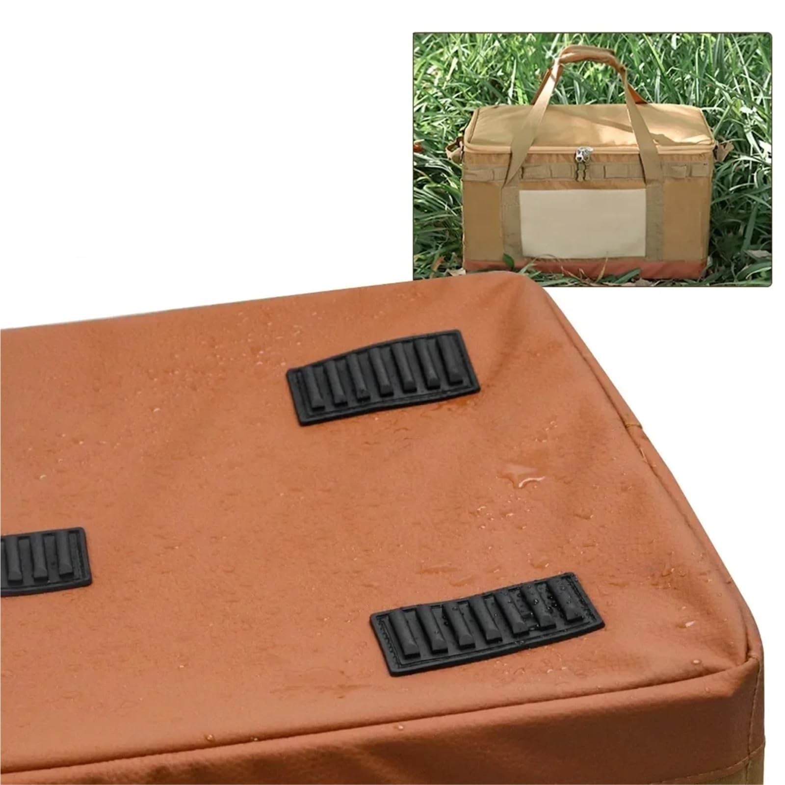 Camping Cookware Organizer Bag Borsa portaoggetti pieghevole da campeggio da 60 litri, borsa portaoggetti da cucina(Beige)