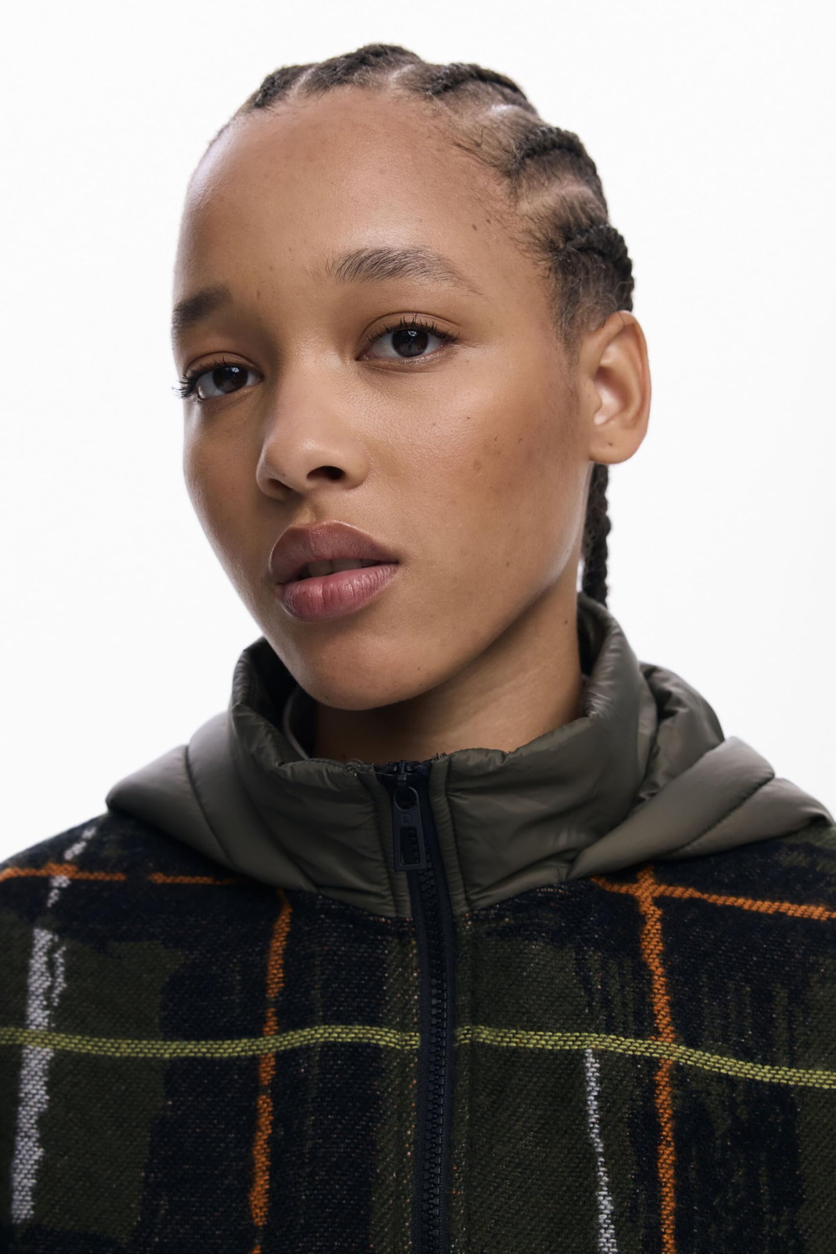 Desigual PONCHO_CHECKS KHAKI ALDAM, 4002 KHAKI, U