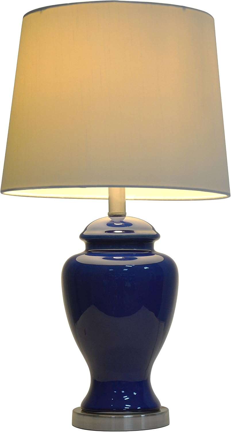 Décor Therapy TL7898 24" Ceramic Table Lamp, Blue
