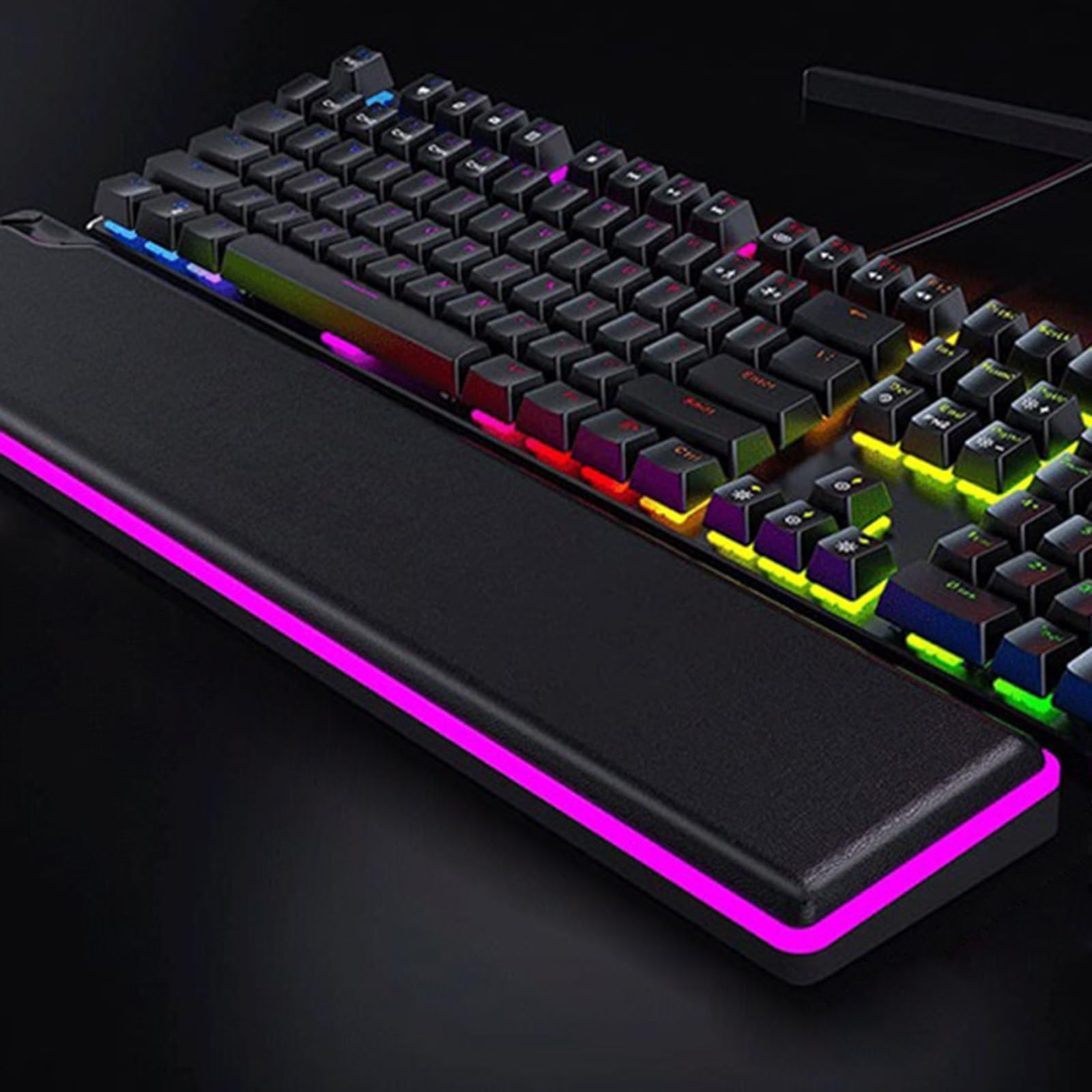 Tappetino da polso per mouse con imbottitura in memory foam, con luce LED, comodo al tatto