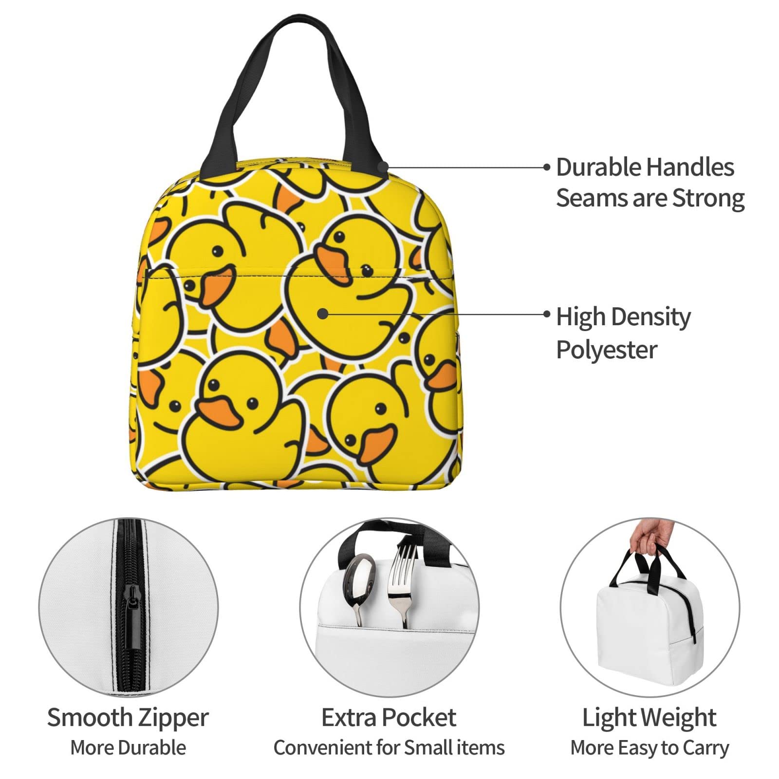 Gummienten-Lunchtasche 10 Liter – Wiederverwendbare Isolier-Tasche Für Büro & Picknick