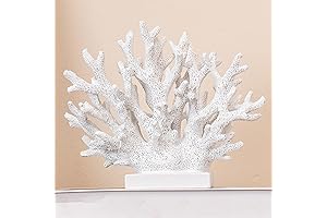 Gilded Ceramic White Coral Sculptures
