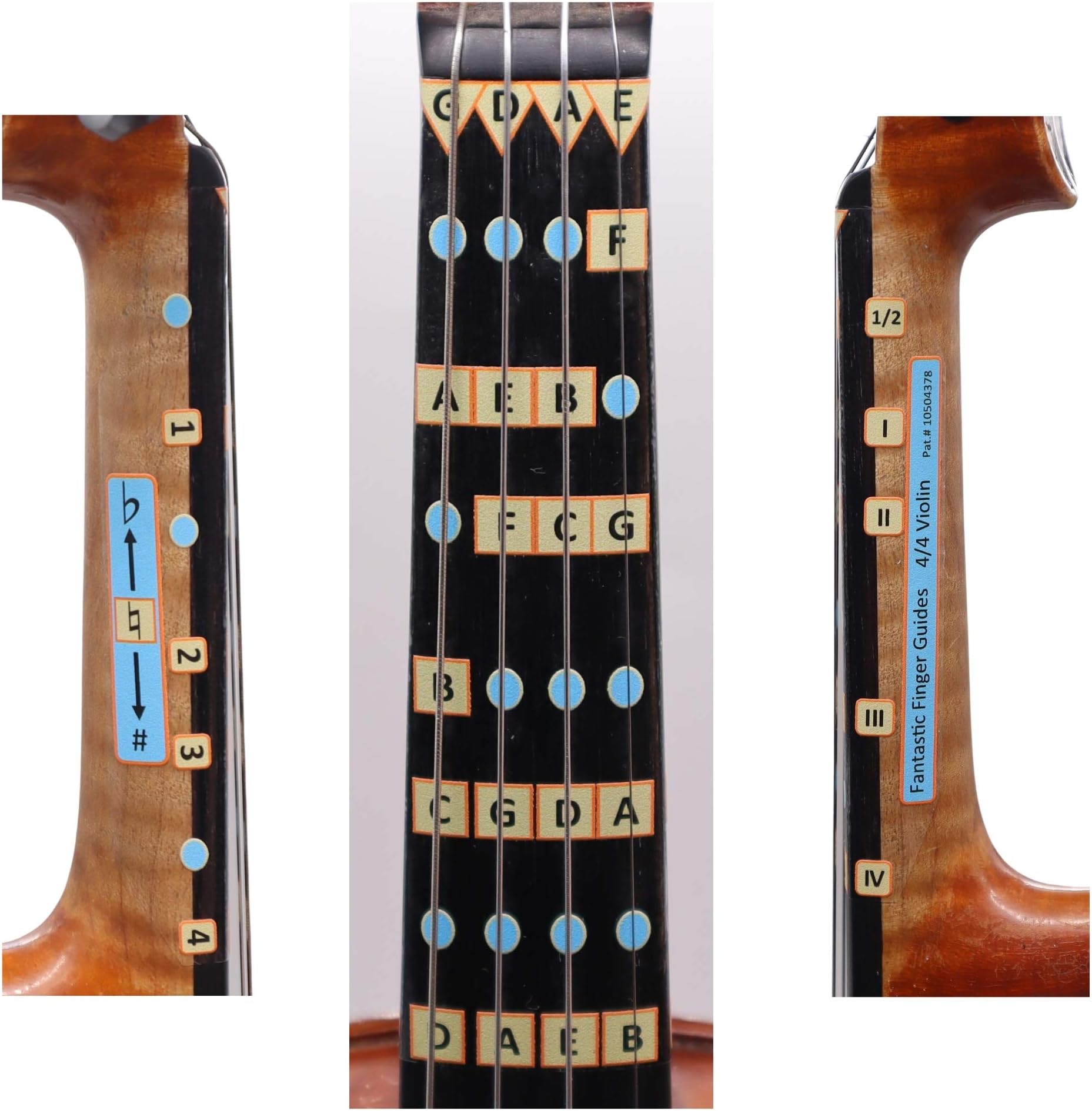 Fantastic Finger Guide for Violins | Stringed Musical Instruments | Fingerboard and Fretboard Stickers for Learning All Notes | Kids/Adult Beginner Violin Finger Guide | Play or Fiddle, 4/4-Size