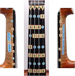 Fantástico guia de dedo para violinos crianças/adultos iniciantes | Instrumentos musicais de cordas | Adesivos de escala e escala para aprender todas as notas | Brincar ou violino (3/4)