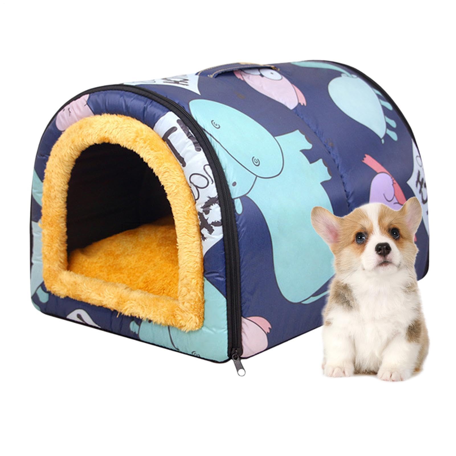 Cueva al aire libre para perros, cama cueva para perros | de gato caliente | Refugio lavable para gatos, casa al aire libre impermeable para mascotas, cueva para mascotas, tienda de h