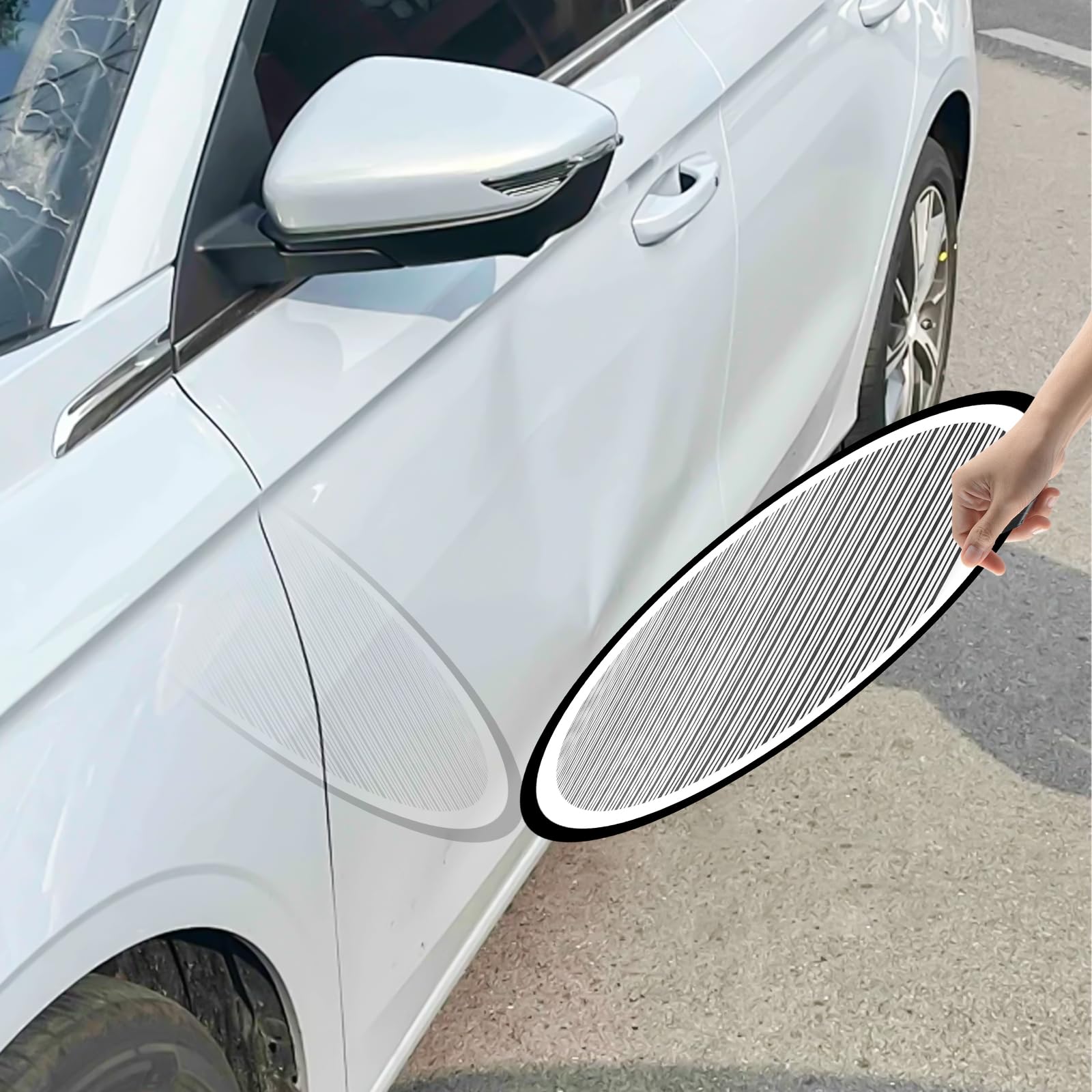 Strumento per la riparazione di ammaccature, 80 cm, pieghevole, striscia riflettente, vela d'ammaccatura, strumento di riparazione delle ammaccature, strumento flessibile per la rimozione del pannello