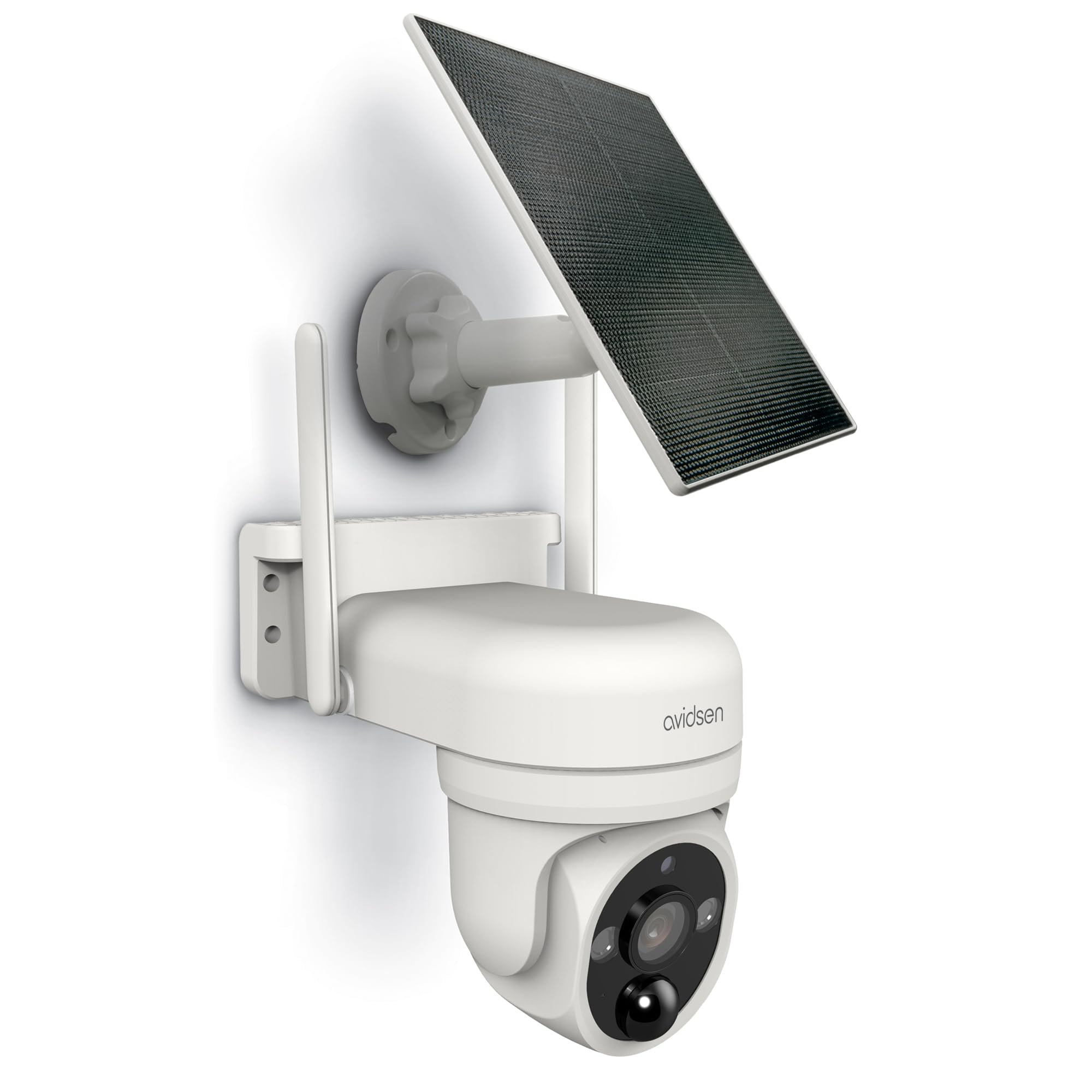 Avidsen HomeCam Prim-O PTZ - Caméra Surveillance Extérieure WiFi Solaire 2.5K - Motorisée 360° - Dual Band 2.4/5GHz - IA Détection de Silhouette & Autotracking - Sirène - sans Fil - IP65