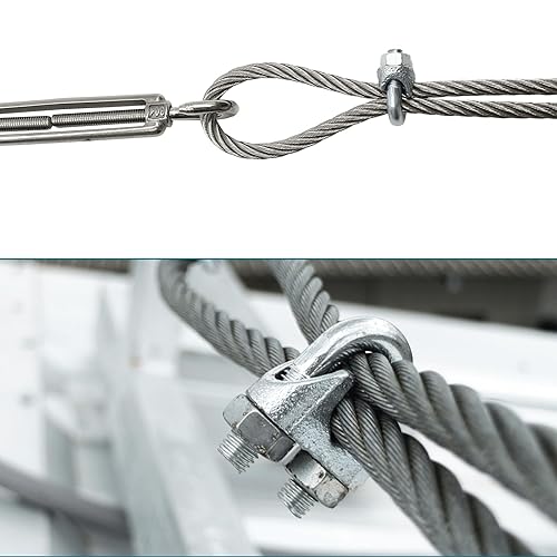 Miniatura 5 de Abrazadera de cuerda de alambre, 20PCS 18 pulgadas M3 abrazaderas de cable, abrazadera de alambre plateada cinc