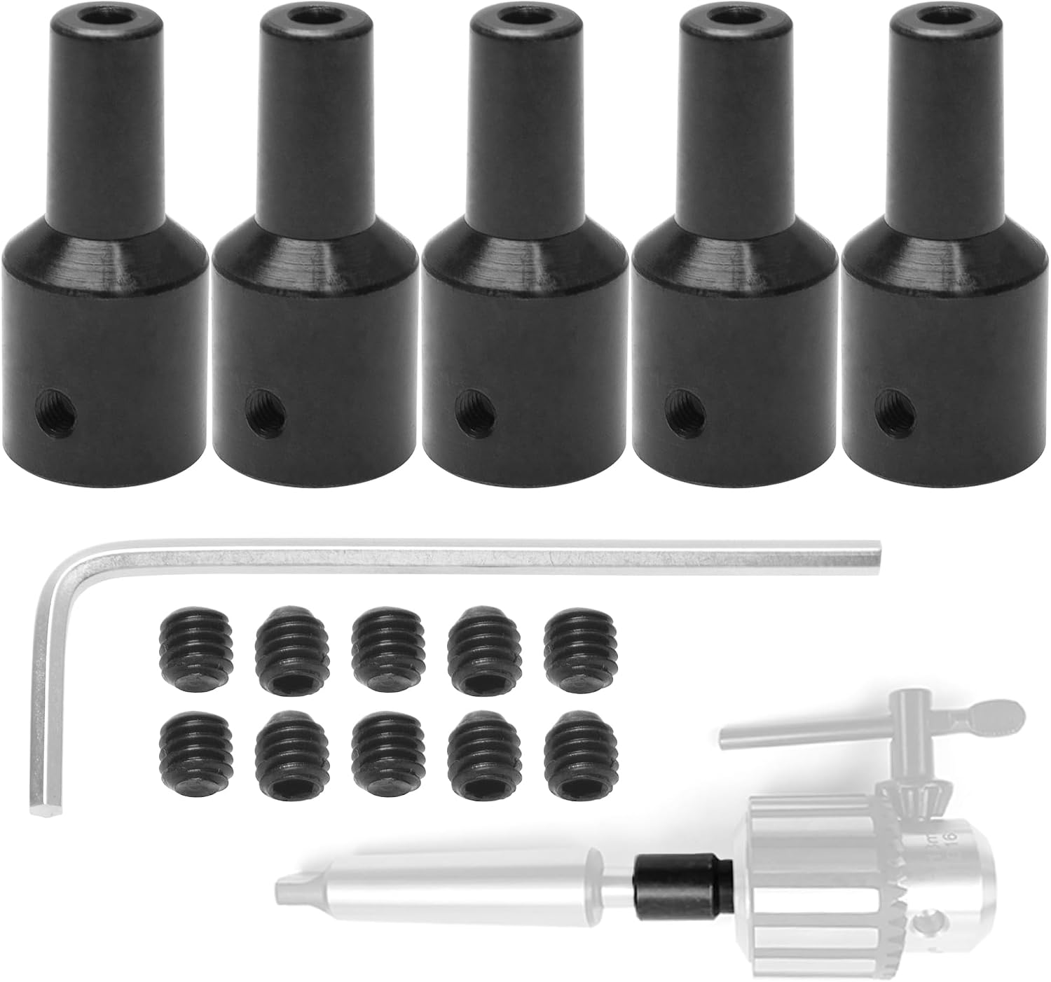5Pack Vgoohobby B10 Motor Shaft Drill Clamp Coupling Coupler Adapter Chuck Connecting Rod for Drill Chuck (10mm)